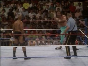 WWE_WWF_SummerSlam-1990_Jake-theSnake-Roberts_vs_Bad-News-Brown_fuckyou