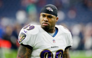 HOUSTON, TX - DECEMBER 21:  Steve Smith Sr. #89 of the Baltimore Ravens works out on the field before the start of the game against the Houston Texans at NRG Stadium on December 21, 2014 in Houston, Texas.  (Photo by Scott Halleran/Getty Images)