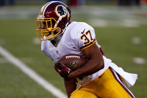 EAST RUTHERFORD, NJ - DECEMBER 14:  Chris Thompson #37 of the Washington Redskins in action against the New York Giants during their game at MetLife Stadium on December 14, 2014 in East Rutherford, New Jersey.  (Photo by Jeff Zelevansky/Getty Images)