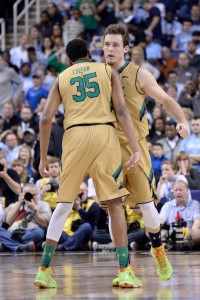 during the 2015 ACC Basketball Tournament Championship game at Greensboro Coliseum on March 14, 2015 in Greensboro, North Carolina.